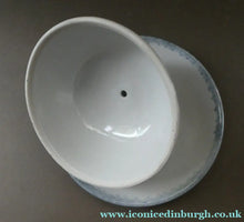 Load image into Gallery viewer, Vintage SCOTTISH Highland Stoneware CHEESE DOME Rarer Iris Pattern

