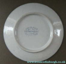 Load image into Gallery viewer, Vintage SCOTTISH Highland Stoneware CHEESE DOME Rarer Iris Pattern

