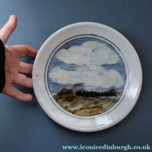 Load image into Gallery viewer, SCOTTISH POTTERY. Hand-Painted Highland Landscape HIGHLAND Stoneware Plate
