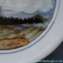 Load image into Gallery viewer, SCOTTISH POTTERY. Hand-Painted Highland Landscape HIGHLAND Stoneware Plate
