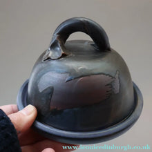 Load image into Gallery viewer, SCOTTISH POTTERY. Vintage Studio Pottery Butter / Cheese Dome by Margaret Kinnear at Oathlaw Pottery
