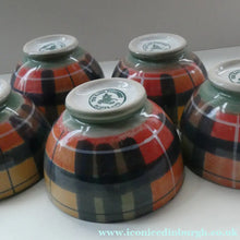 Load image into Gallery viewer, SCOTTISH POTTERY. Vintage Tain Pottery Medium Size Stoneware Pottery with Hand Painted Buchanan Tartan Pattern. 5 AVAILABLE
