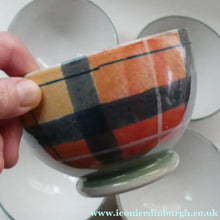 Load image into Gallery viewer, SCOTTISH POTTERY. Vintage Tain Pottery Medium Size Stoneware Pottery with Hand Painted Buchanan Tartan Pattern. 5 AVAILABLE
