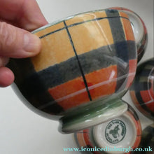 Load image into Gallery viewer, SCOTTISH POTTERY. Vintage Tain Pottery Medium Size Stoneware Pottery with Hand Painted Buchanan Tartan Pattern. 5 AVAILABLE
