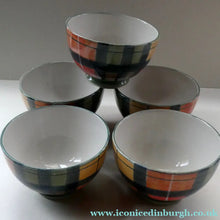 Load image into Gallery viewer, SCOTTISH POTTERY. Vintage Tain Pottery Medium Size Stoneware Pottery with Hand Painted Buchanan Tartan Pattern. 5 AVAILABLE
