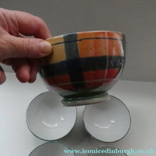 Load image into Gallery viewer, SCOTTISH POTTERY. Vintage Tain Pottery Medium Size Stoneware Pottery with Hand Painted Buchanan Tartan Pattern. 5 AVAILABLE
