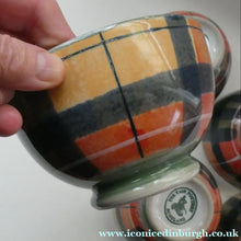 Load image into Gallery viewer, SCOTTISH POTTERY. Vintage Tain Pottery Medium Size Stoneware Pottery with Hand Painted Buchanan Tartan Pattern. 5 AVAILABLE
