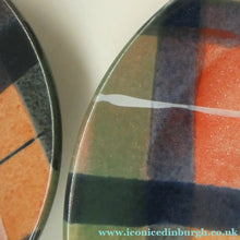 Load image into Gallery viewer, SCOTTISH POTTERY. Vintage Tain Pottery Trio. Heavy Duty Stoneware Pottery with Hand Painted Buchanan Tartan Pattern. 7 AVAILABLE
