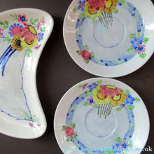 Load image into Gallery viewer, 1920s Mak Merry Floral Plates Scottish Pottery Antique
