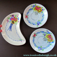 Load image into Gallery viewer, 1920s Mak Merry Floral Plates Scottish Pottery Antique
