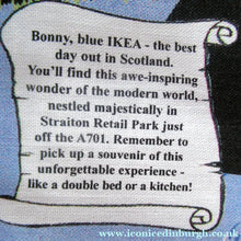Load image into Gallery viewer, 1999 Opening of Ikea In Scotland Souvenir Tea Towel or Bar Cloth
