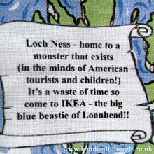 Load image into Gallery viewer, 1999 Opening of Ikea In Scotland Souvenir Tea Towel or Bar Cloth

