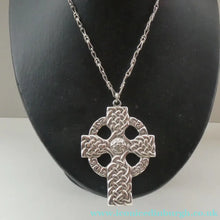 Load image into Gallery viewer, Large ANTIQUE Scottish Silver Pendant with Iona Cross Motif. Glasgow Hallmark Gilmore &amp; Watson 1919
