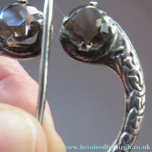 Load image into Gallery viewer, 1960s Glasgow Hallmark Silver Penannular Brooch with Citrines
