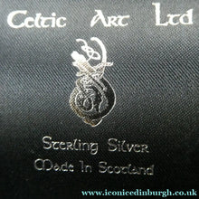 Load image into Gallery viewer, LARGE Vintage Sterling Silver CELTIC REVIVAL Style Plaid Brooch. Made in East Kilbride
