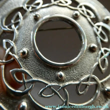 Load image into Gallery viewer, LARGE Vintage Sterling Silver CELTIC REVIVAL Style Plaid Brooch. Made in East Kilbride
