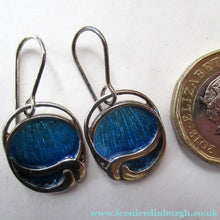 Load image into Gallery viewer, Silver and Blue Enamel Necklace and Ring Set. Presentation Box
