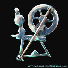 Load image into Gallery viewer, SCOTTISH SILVER Ortak Vintage 1970s Spinning Wheel Brooch. Designed by Malcolm Gray
