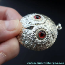 Load image into Gallery viewer, Scottish Silver Owl Pendant by James Brent Ward. Edinburgh Hallmark 2014 - Vintage Scottish Silver Jewellery
