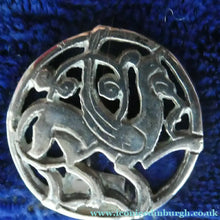 Load image into Gallery viewer, Vintage Small CLIP-ON Earrings by Shetland Silvercraft. Design Featuring the Quendale Beast
