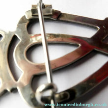 Load image into Gallery viewer, SCOTTISH SILVER. Antique VICTORIAN Silver and Blue Enamel LUCKENBOOTH Brooch
