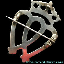Load image into Gallery viewer, SCOTTISH SILVER. Antique VICTORIAN Silver and Blue Enamel LUCKENBOOTH Brooch
