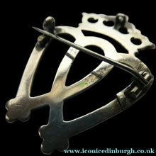 Load image into Gallery viewer, SCOTTISH SILVER. Antique VICTORIAN Silver and Blue Enamel LUCKENBOOTH Brooch
