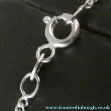 Load image into Gallery viewer, SCOTTISH SILVER. Pre-Loved Silver and Purple Enamel ORTAK LEAH Pendant. BOXED
