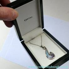 Load image into Gallery viewer, SCOTTISH SILVER. Pre-Loved Silver and Enamel ORTAK Vintage Pendant. BOXED

