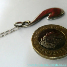 Load image into Gallery viewer, SCOTTISH SILVER. Pre-Loved Silver and Enamel ORTAK Vintage Pendant. BOXED
