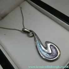 Load image into Gallery viewer, SCOTTISH SILVER. Pre-Loved Silver and Enamel ORTAK Vintage Pendant. BOXED
