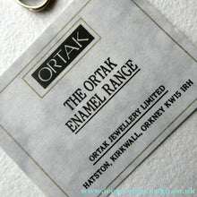 Load image into Gallery viewer, SCOTTISH SILVER. Pre-Loved Silver and Green Enamel ORTAK ELEMENTS Pendant. BOXED
