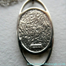 Load image into Gallery viewer, SCOTTISH SILVER. Pre-Loved Silver and Green Enamel ORTAK ELEMENTS Pendant. BOXED
