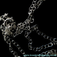Load image into Gallery viewer, SCOTTISH SILVER. Pre-Loved Silver and Green Enamel ORTAK ELEMENTS Pendant. BOXED
