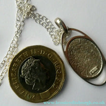 Load image into Gallery viewer, SCOTTISH SILVER. Pre-Loved Silver and Purple Enamel ORTAK ELEMENTS Pendant. BOXED
