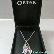Load image into Gallery viewer, SCOTTISH SILVER. Pre-Loved Silver and Enamel Tranquility ORTAK Pendant. BOXED

