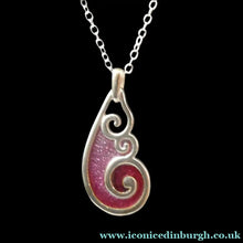 Load image into Gallery viewer, SCOTTISH SILVER. Pre-Loved Silver and Enamel Tranquility ORTAK Pendant. BOXED
