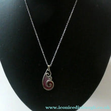 Load image into Gallery viewer, SCOTTISH SILVER. Pre-Loved Silver and Enamel Tranquility ORTAK Pendant. BOXED
