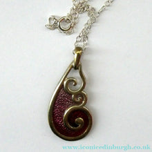 Load image into Gallery viewer, SCOTTISH SILVER. Pre-Loved Silver and Enamel Tranquility ORTAK Pendant. BOXED
