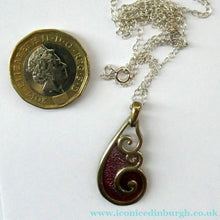 Load image into Gallery viewer, SCOTTISH SILVER. Pre-Loved Silver and Enamel Tranquility ORTAK Pendant. BOXED
