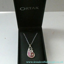 Load image into Gallery viewer, SCOTTISH SILVER. Pre-Loved Silver and Enamel Tranquility ORTAK Pendant. BOXED
