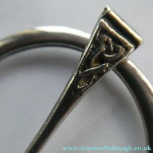 Load image into Gallery viewer, Vintage Scottish Silver Penannualr Brooch Celtic Knotwork Design
