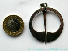 Load image into Gallery viewer, Vintage Scottish Silver Penannualr Brooch Celtic Knotwork Design
