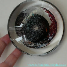 Load image into Gallery viewer, Scottish Art Glass Discus Paperweight by Jane Charles. Signed
