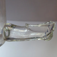 Load image into Gallery viewer, RARE GEORGIAN GLASS Bird Feeder with a Small Bristol Blue Finial; 1830s
