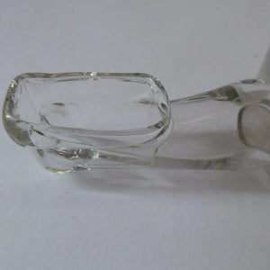 RARE GEORGIAN GLASS Bird Feeder with a Small Bristol Blue Finial; 1830s