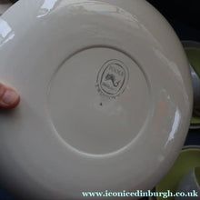 Load image into Gallery viewer, Selection of 1950s Poole Twintone Tablewares LIME GREEN AND SEAGULL. Four Trios, Large Side Plate &amp; Milk and Sugar Jug
