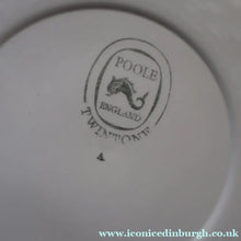 Load image into Gallery viewer, Selection of 1950s Poole Twintone Tablewares LIME GREEN AND SEAGULL. Four Trios, Large Side Plate &amp; Milk and Sugar Jug
