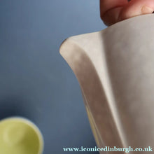 Load image into Gallery viewer, Selection of 1950s Poole Twintone Tablewares LIME GREEN AND SEAGULL. Four Trios, Large Side Plate &amp; Milk and Sugar Jug
