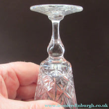 Load image into Gallery viewer, Eight Edinburgh Crystal Liqueur Glasses Glenshee 1960s
